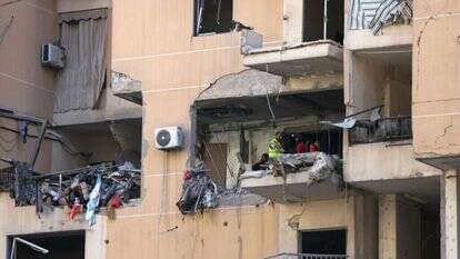 תוצאות תקיפה ישראלית בביירות. | AFP תוצאות תקיפה ישראלית בביירות. | AFP