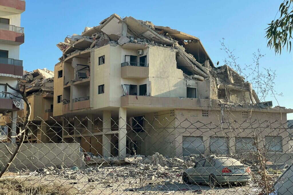 בית שהופצץ בלבנון. | AFP בית שהופצץ בלבנון. | AFP