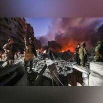 הריסות בביירות. | AFP