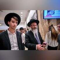 הרב מיכה הלוי במלון רמדה, אתמול. | Arie Leib Abrams/Flash90