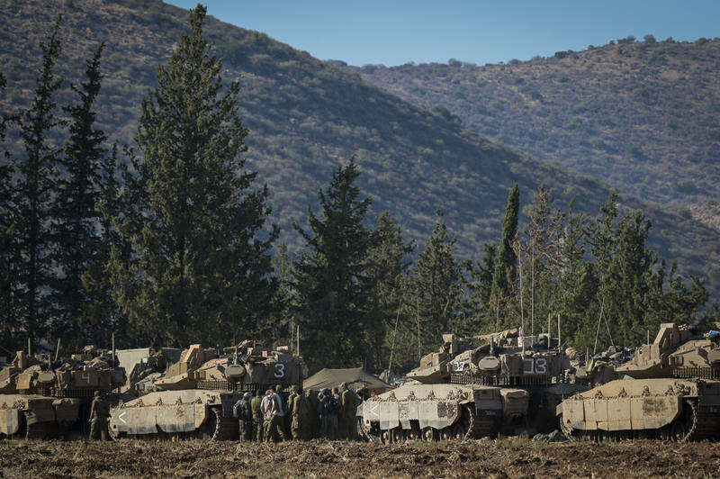 טנקים של צה"ל סמוך לגבול לבנון. | Michael Giladi/Flash90