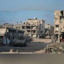 "המבצעים של צ'יקו בלבנון היו כמו אלף חזרות גנרליות לעזה". טנקים ישראליים בחורבות רפיח. | איי.אף.פי