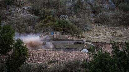 טנק של צה"ל סמוך לגבול לבנון. | Ayal Margolin/Flash90