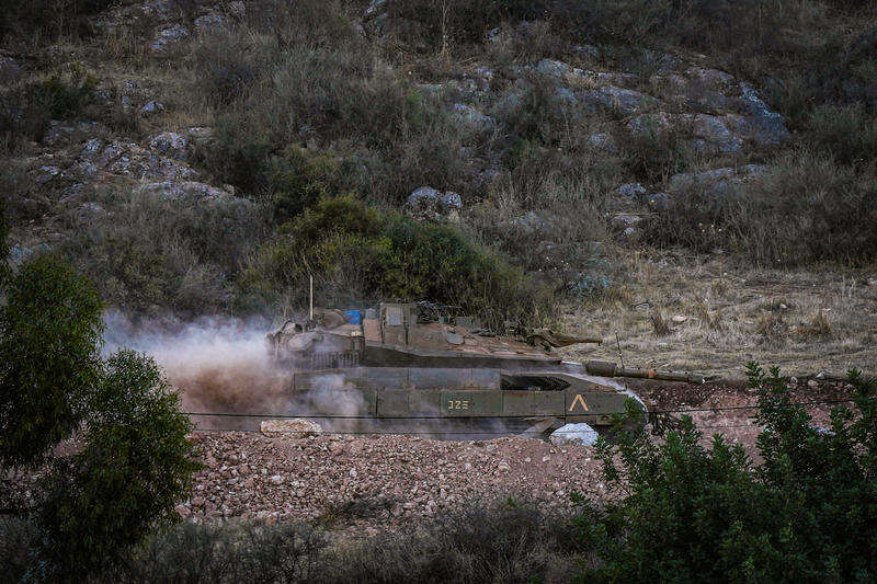 טנק של צה"ל סמוך לגבול לבנון. | Ayal Margolin/Flash90