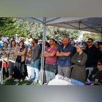 הפגינו גבורה תנ"כית. משפחת ליבמן בלוויית בנם אליקים. | גרשון אלינסון, פלאש 90