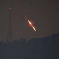 יירוט טילים במתקפה האיראנית, בחודש אפריל. | אי.פי.איי