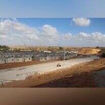 אתר המגורים הזמני של תושבי כפר עזה בקיבוץ רוחמה. | יואב לין, ארכיון התמונות של קק״ל