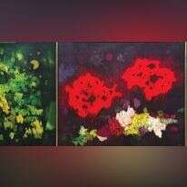 מרדכי ארדון, טריפטיכון "יום כיפור: רקוויאם, קורבן, כל נדרי", 1973-74. מתוך "2023-1973, דמיון חומרי: מרכז הכובד / אמנות ישראלית מאוסף מוזיאון תל אביב לאמנות"