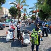 זירת הפיגוע בחדרה. | דוברות מד"א