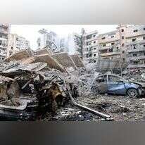 מעוז חיזבאללה בביירות אחרי תקיפות חיל האוויר. | EPA