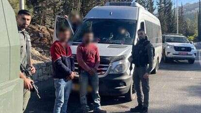 לוחמי מג"ב עוצרים את השב"חים. | דוברות המשטרה