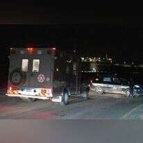 כוחות הצלה סמוך לבא"ח גולני, אמש. | AFP