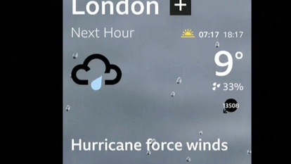 תחזית באפליקציית BBC/ | מסך מיוטיוב