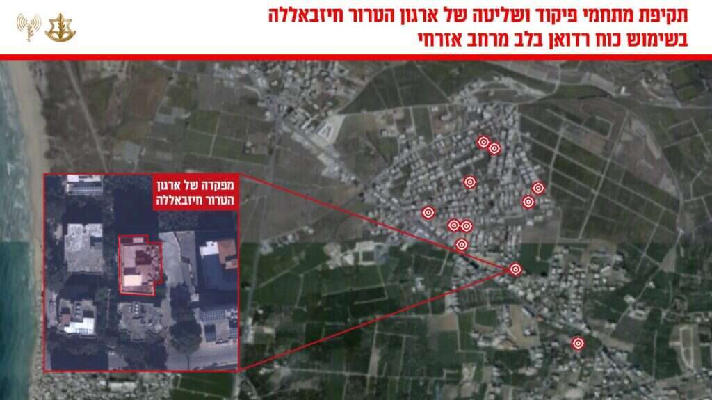 מתחמי חיזבאללה שתקף צה"ל באזור צור