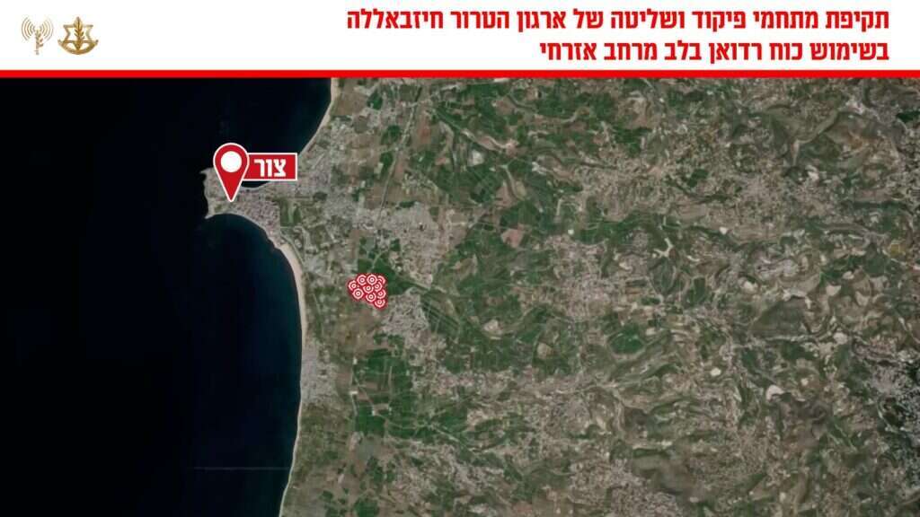מתחמי חיזבאללה שתקף צה"ל באזור צור