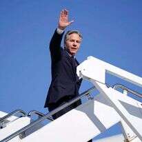 בלינקן בדרך לישראל, אמש. | AFP