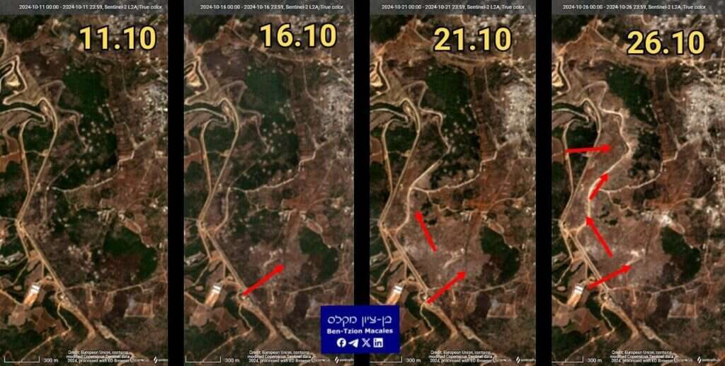 צה"ל חושף את השטח באזור גבול לבנון. בן ציון מקלס