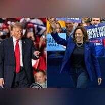 דונלד טראמפ וקמלה האריס, | AFP