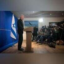 שר הביטחון היוצא יואב גלנט בהצהרה לתקשורת, לאחר פיטוריו. | מרים אלסטר - פלאש 90