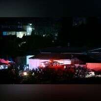 המתחם בו פגעה הרקטה בנהריה. | פלאש90 המתחם בו פגעה הרקטה בנהריה. | פלאש90