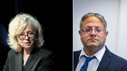 השר לביטחון לאומי איתמר בן גביר, והיועצת המשפטית לממשלה גלי בהרב-מיארה | חיים גולדברג, יונתן זינדל, פלאש 90