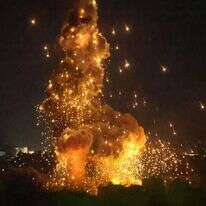 תקיפה ישראלית של מחסני אמל"ח בלבנון. | AFP