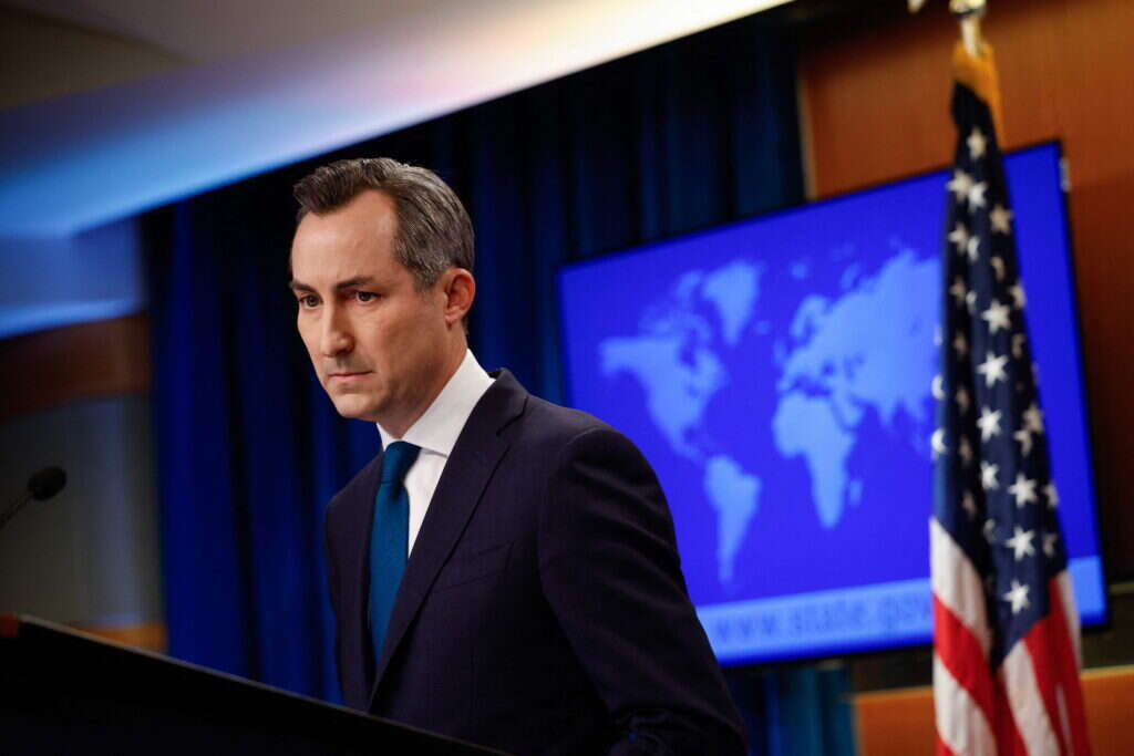 דובר מחלקת המדינה האמריקנית, מת'יו מילר. | Getty Images via AFP