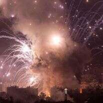 תקיפה ישראלית של מחסני אמל"ח בלבנון. | AFP