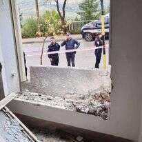 זירת הפגיעה בכרמיאל. | דוברות המשטרה