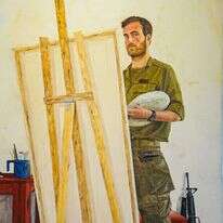 אלקנה לוי, "דיוקן האמן בהפוגה", 2024. | יעקב בוטה