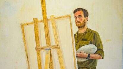 אלקנה לוי, "דיוקן האמן בהפוגה", 2024. | יעקב בוטה