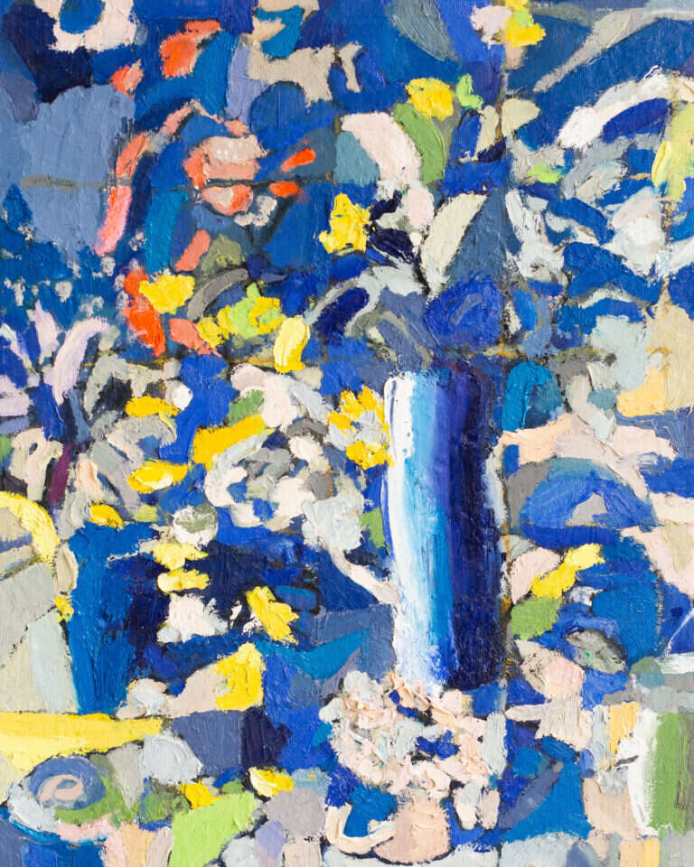 אביגיל פריד, "טבע דומם מנותץ", שמן על בד, .2024. | נטע אריכא