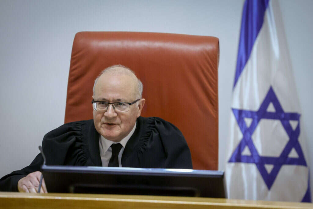 השופט אלרון בדיון בעניינו של פלדשטיין, בסוף השבוע האחרון. | חיים גולדברג, פלאש 90