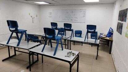 כיתות במקלט. | אליהו גליל