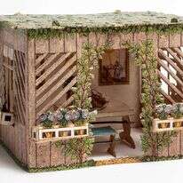 דגם סוכה להרכבה, ,1921, הדפס־אבן וחיתוך בשבלונה. מתנת אביבה שמלצינגר, ירושלים. | זוהר שמש, מוזיאון ישראל