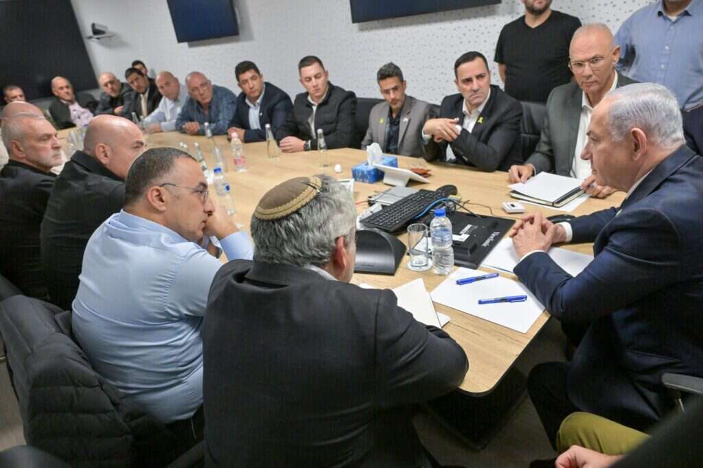 נתניהו עם ראשי הרשויות בצפון, השבוע. | קובי גדעון - לע"מ