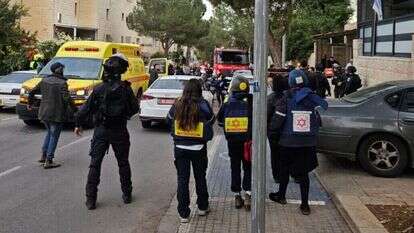 זירת הירי בפסגת זאב. | מד"א