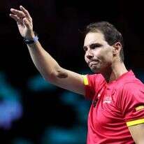 רפאל נדאל בטקס הפרישה שלו מטניס. | Thomas COEX / AFP