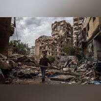 רובע הדאחייה בביירות בסוף חודש נובמבר. | Ed Ram for The Washington Post