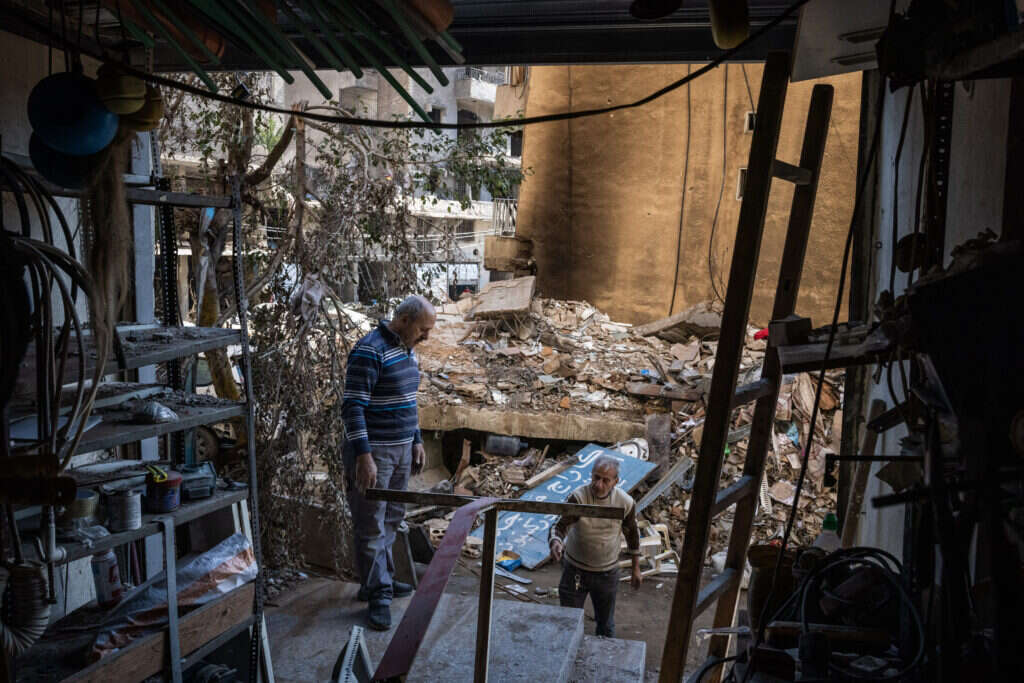 רובע הדאחייה בביירות בסוף חודש נובמבר. | Ed Ram for The Washington Post