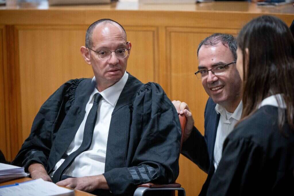 המשנה ליועמ"שית גיל לימון עם עו"ד ענר הלמן בדיון בבג"ץ על חוק הסבירות. | יונתן זינדל - פלאש 90