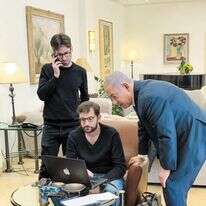 נתניהו, אוריך (במרכז) ואיינהורן | לשכת נתניהו