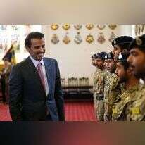 אמיר קטאר תמים בן חמד אאל ת'אני בבריטניה. | Chris Jackson / POOL / AFP