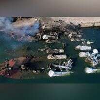 ספינות מלחמה של צבא סוריה שהופצצו בידי צה"ל. | AFP