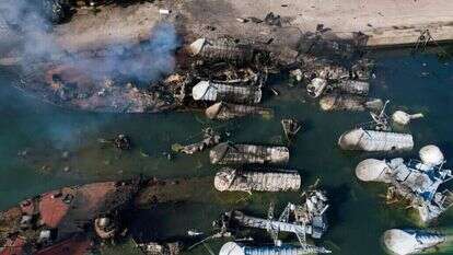 ספינות מלחמה של צבא סוריה שהופצצו בידי צה"ל. | AFP