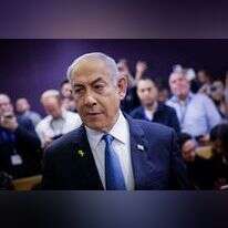 ראש הממשלה בנימין נתניהו בבית המשפט לפני עדותו. | חיים גולדברג - פלאש 90