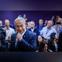 ראש הממשלה בנימין נתניהו בבית המשפט לפני עדותו. | חיים גולדברג - פלאש 90