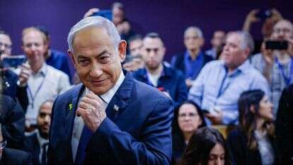 ראש הממשלה בנימין נתניהו בבית המשפט לפני עדותו. | חיים גולדברג - פלאש 90