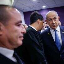 ראש הממשלה בנימין נתניהו בבית המשפט לפני עדותו. | חיים גולדברג - פלאש 90