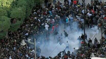 מחאות האביב הערבי בתוניסיה, 2011. | איי.פי